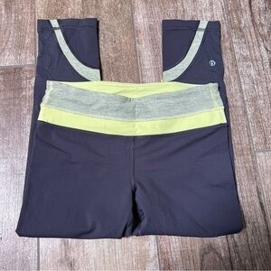 Lululemon Athletica | Gray Yellow Cropped Leggings